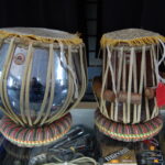 Bina Tabla Pair Brass Bayan and Sheesham Wood Dayan with bag